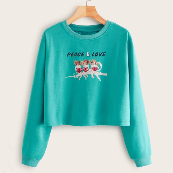 

Figure And Letter Graphic Tee