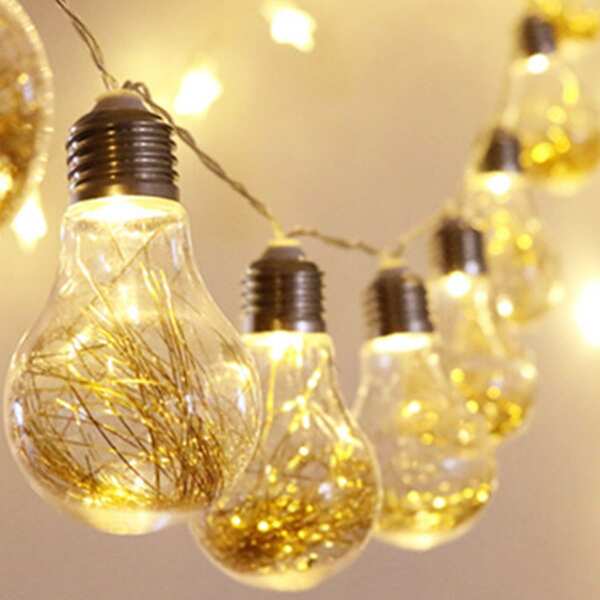 

8pcs Copper Wire Decor Bulb String Light