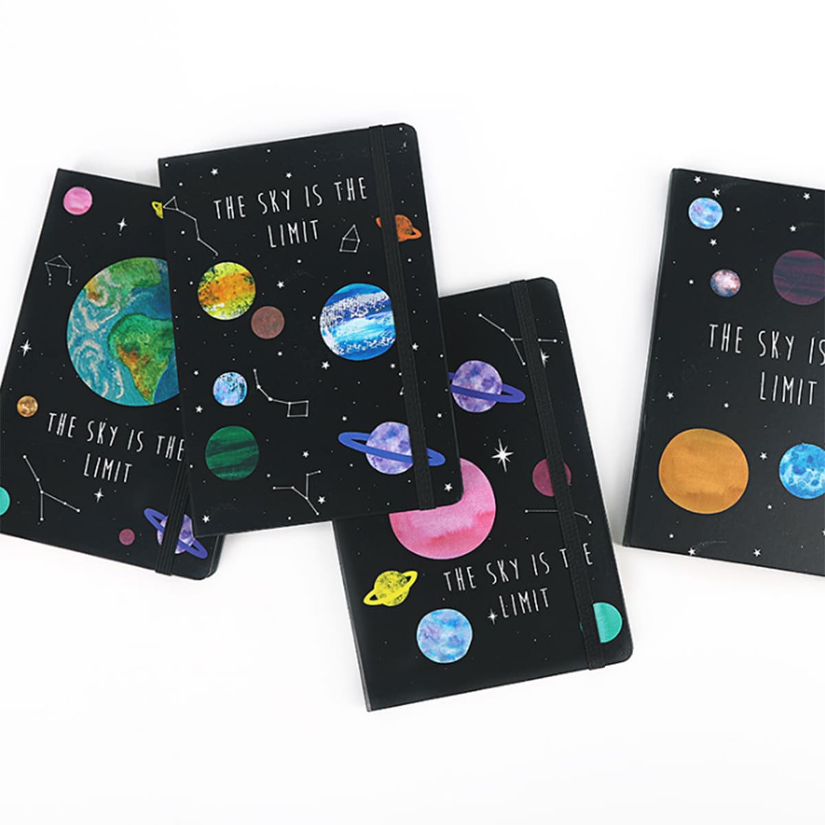 

1pc Planet Print Cover Notebook