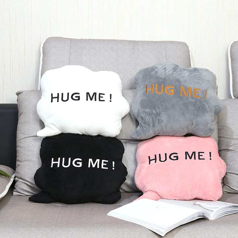 

1pc Letter Embroidered Velvet Pillow, Multicolor