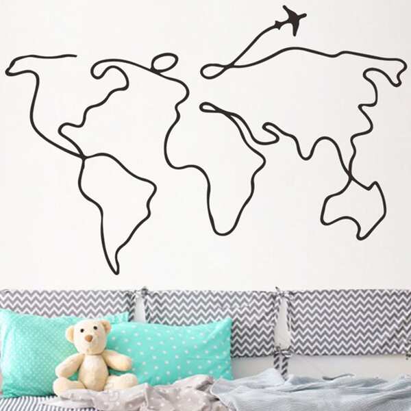 

Abstract Line Print Wall Sticker