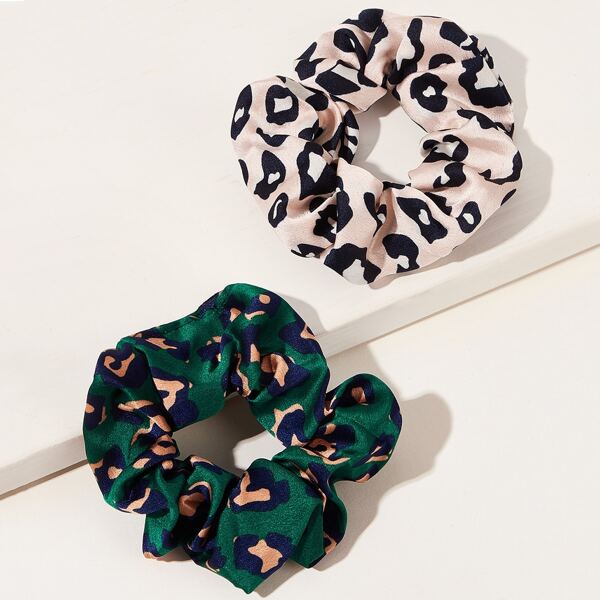 

2pcs Toddler Girls Leopard Pattern Scrunchies