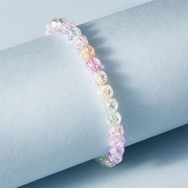 

1pc Colorful Beaded Bracelet, Multicolor