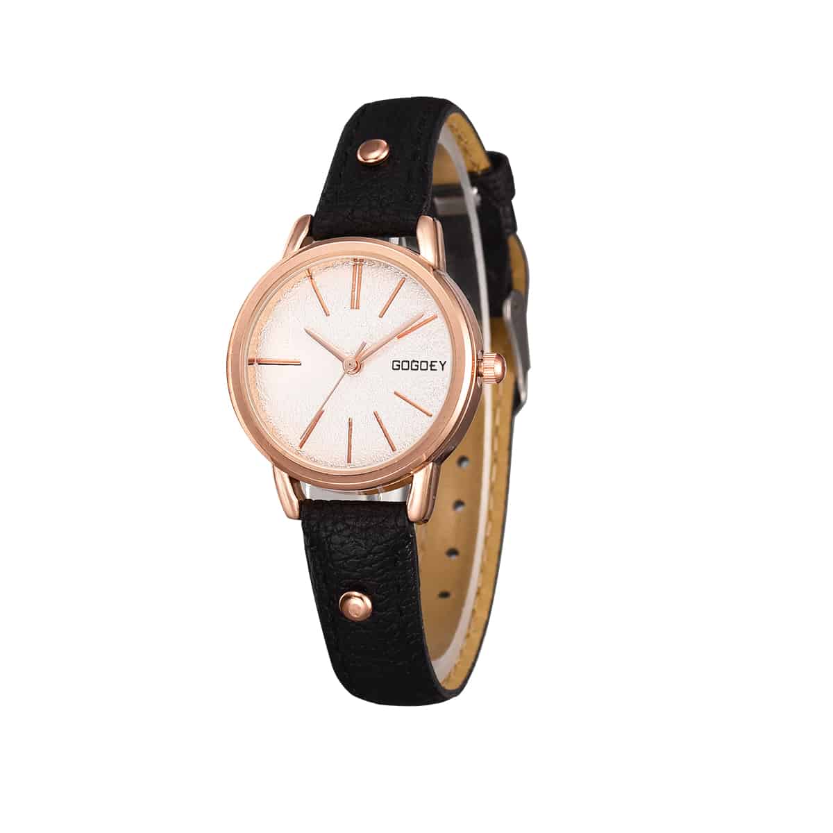 

PU Leather Round Dial Pointer Quartz Watch