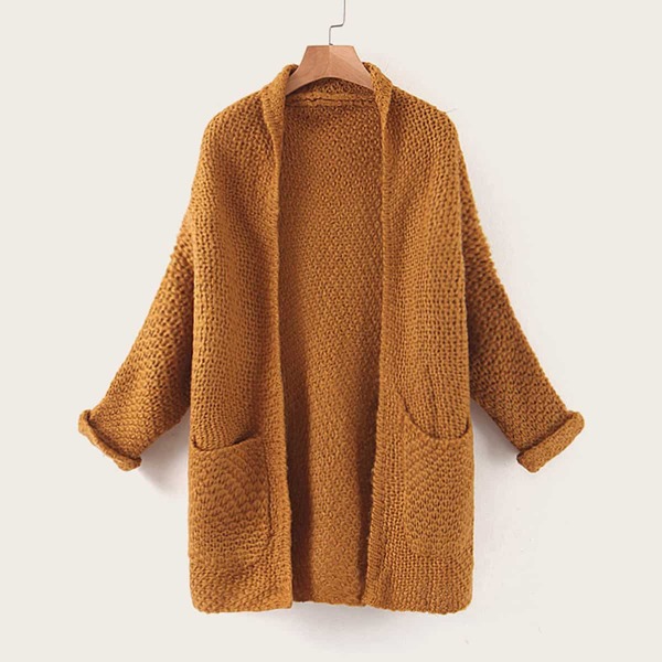 

Длинный кардиган с карманом, Жёлтовато бурые