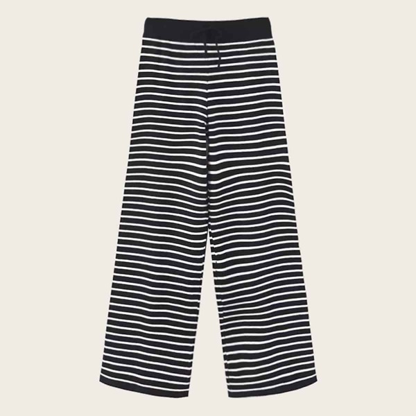 

Striped Wide Leg Sweater Pants
