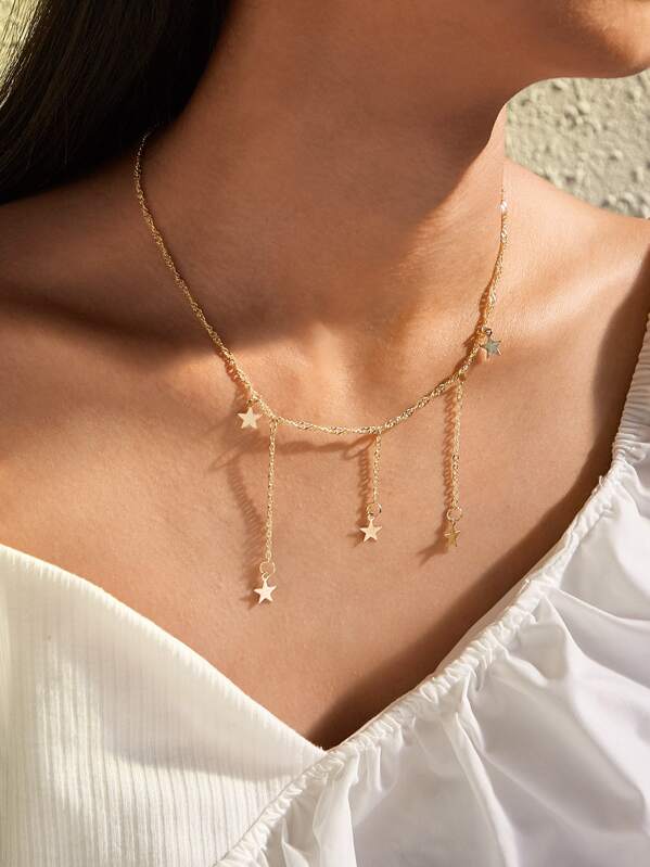 

Star Charm Necklace 1pc, Gold