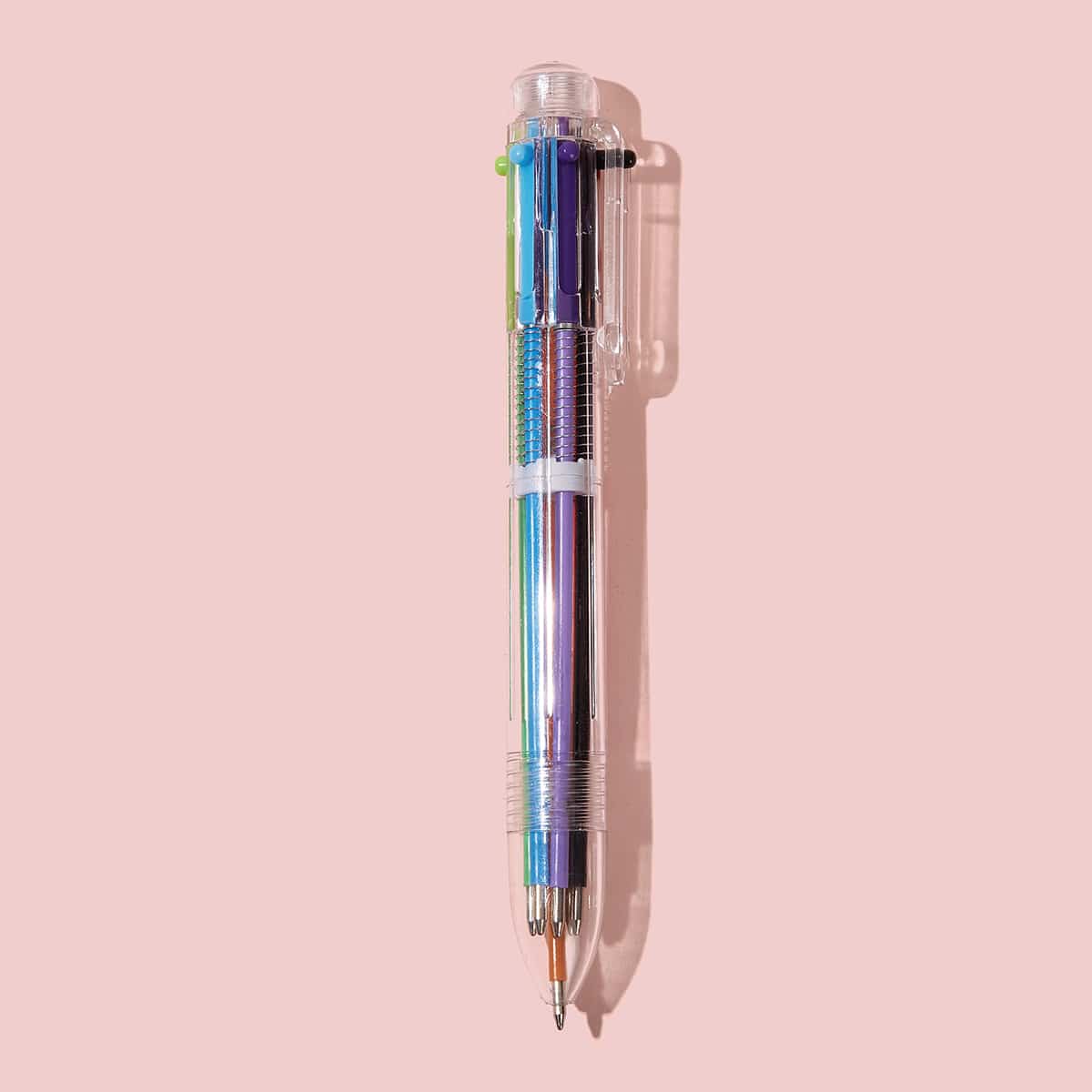 

Random 6 In 1 Retractable Ballpoint Pen 1pc, Multicolor