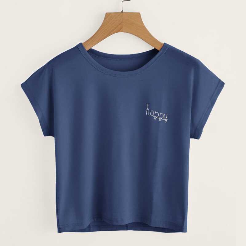 

Letter Graphic Short Sleeve Tee, Navy
