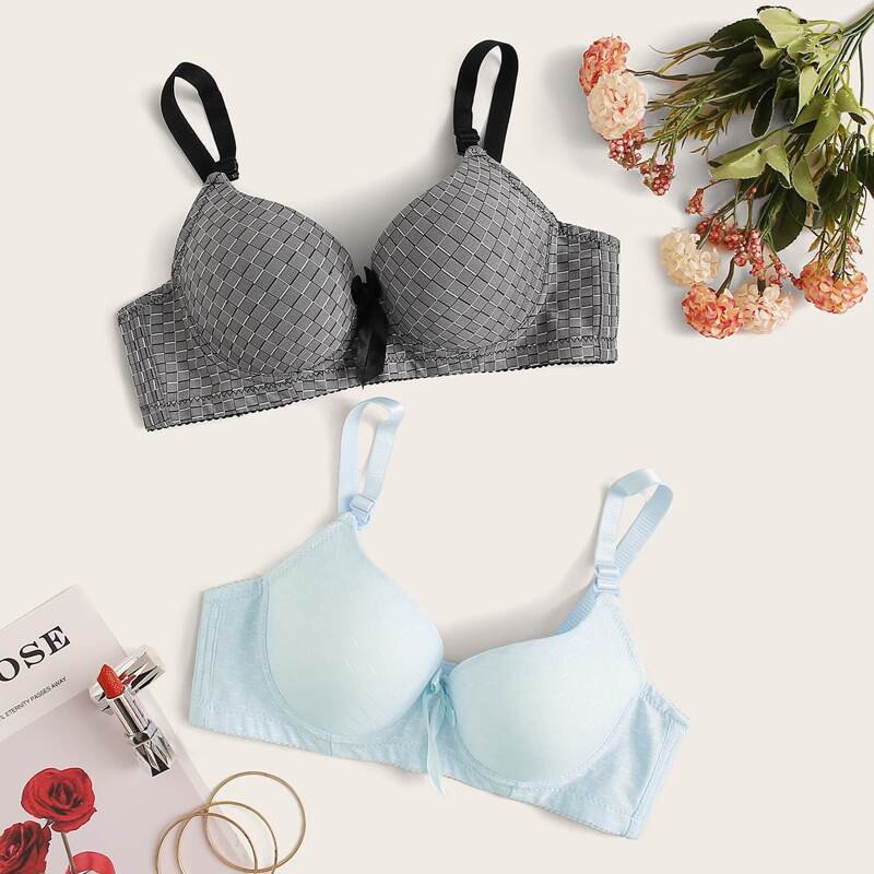

2pack Underwire Bra Set, Multicolor