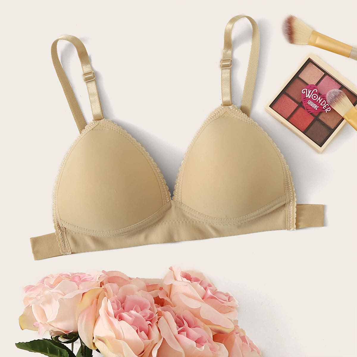 

Adjustable Strap Bra, Nude