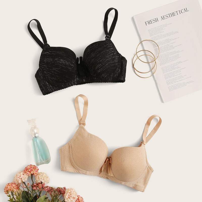 

2pack Underwire Bra Set, Multicolor