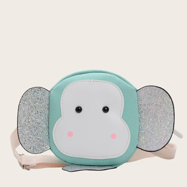 

Girls Glitter Monkey Design Crossbody Bag