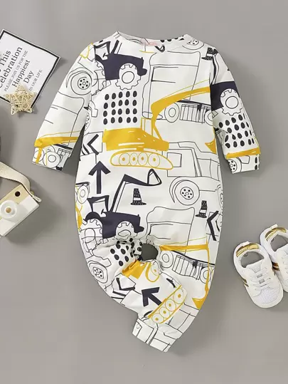 Mono De Bebe Nino Con Estampado De Coche Moda De Mujer Shein Mexico