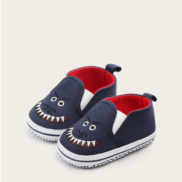 

Baby Boys Embroidered Detail Slip On Sneakers, Navy