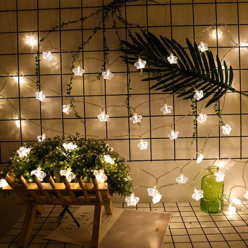 

20pcs Clear Crown Shaped Bulb String Light