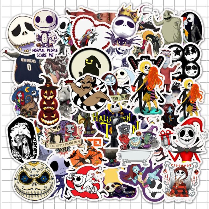 

50pcs Halloween Horror Ghost Print Sticker