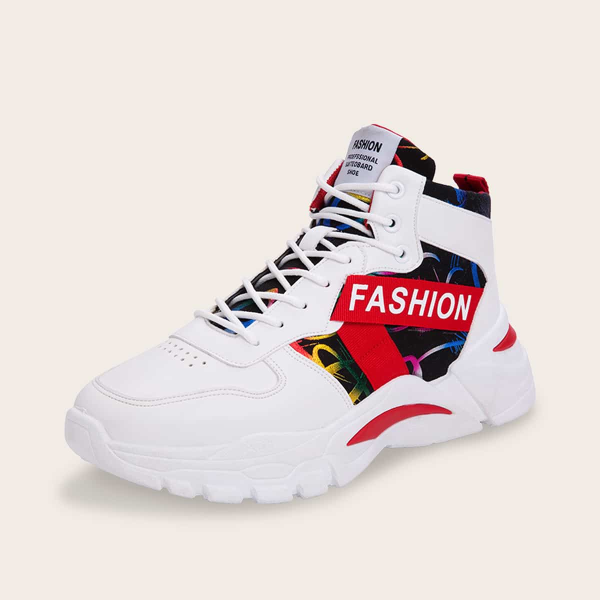 

Guys Lace-up Front High Top Sneakers, Multicolor