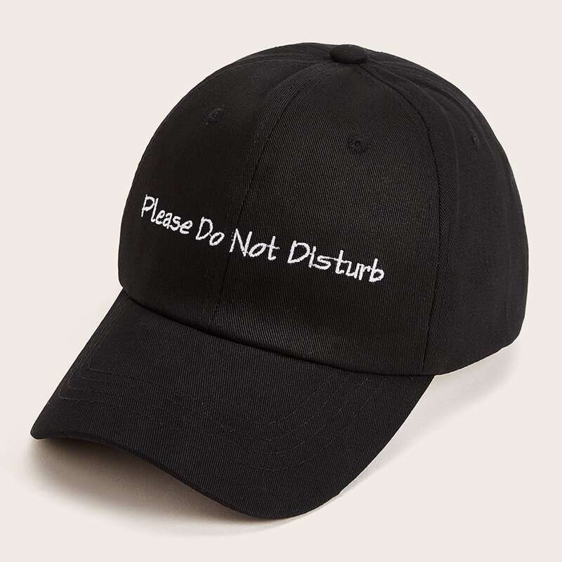 

Guys Letter Embroidery Baseball Cap, Black