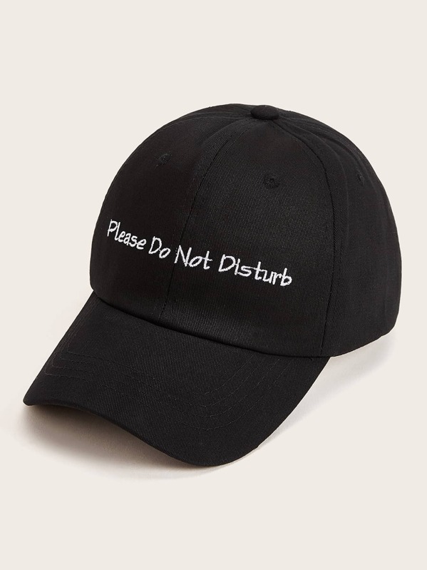 

Men Letter Embroidery Baseball Cap, Black