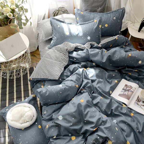 

Planet Space Print Sheet Set, Dusty blue