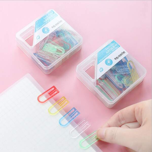 

60pcs Boxed Color ABS Paper Clip