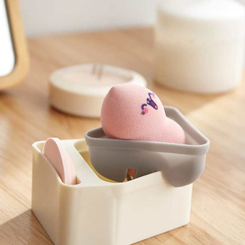 

1pc Makeup Puff Storage Box, Multicolor