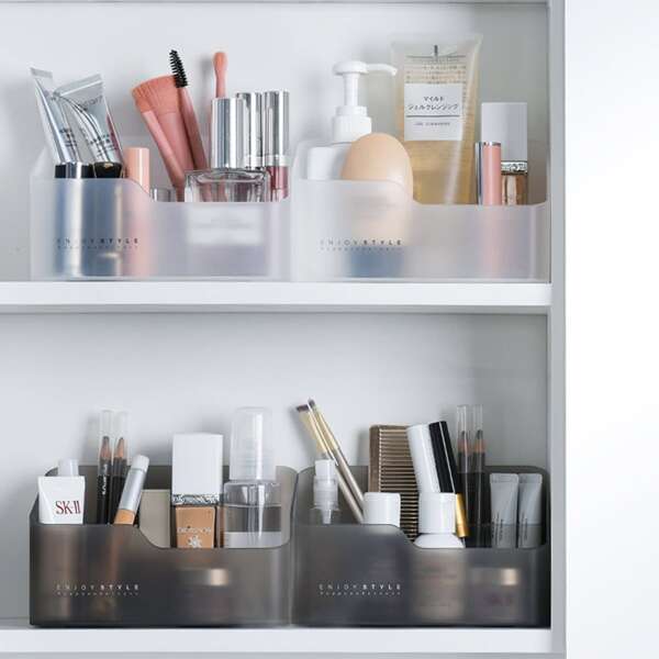 

1pc Translucent Cosmetic Storage Box, Multicolor
