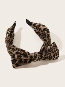 Leopard Print Graphic Bow Knot Decor Headband - Multicolor - View 3