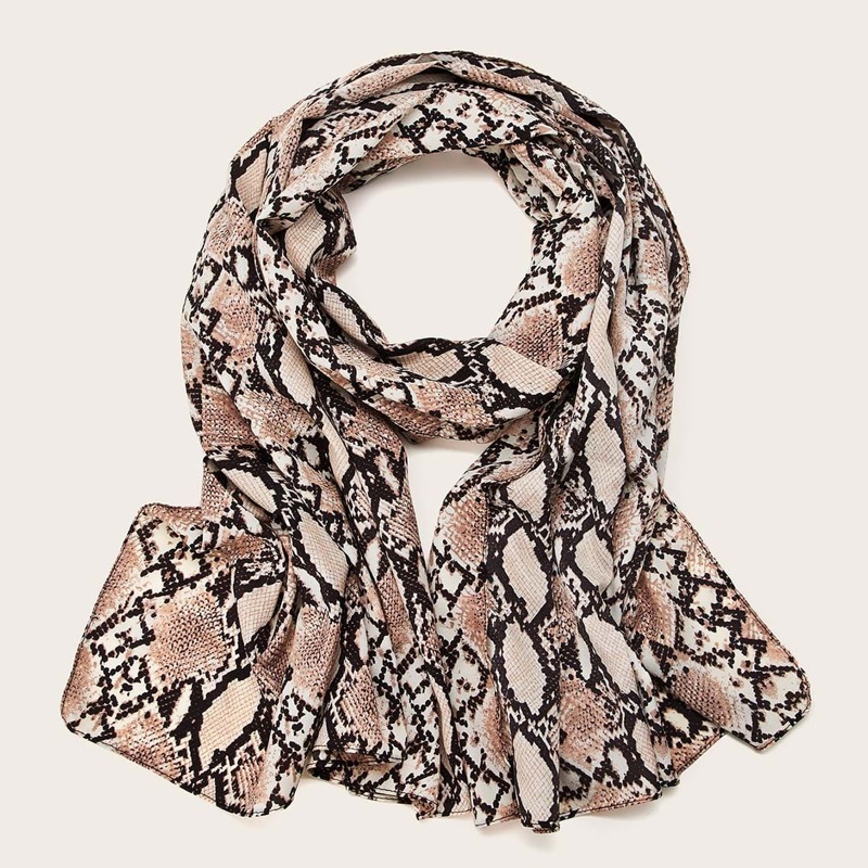 

Snakeskin Pattern Scarf, Multicolor