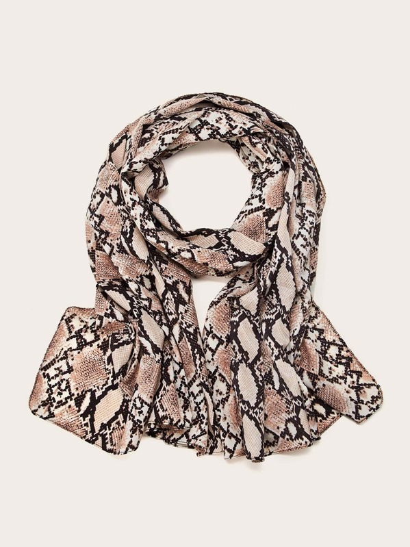 

Snakeskin Pattern Scarf, Multicolor