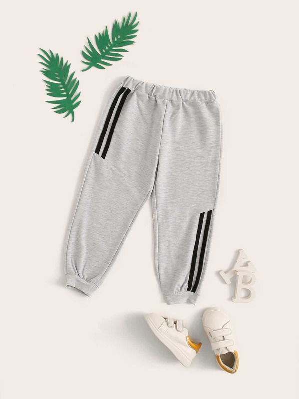 

Toddler Boys Side Stripe Sweatpants, Grey