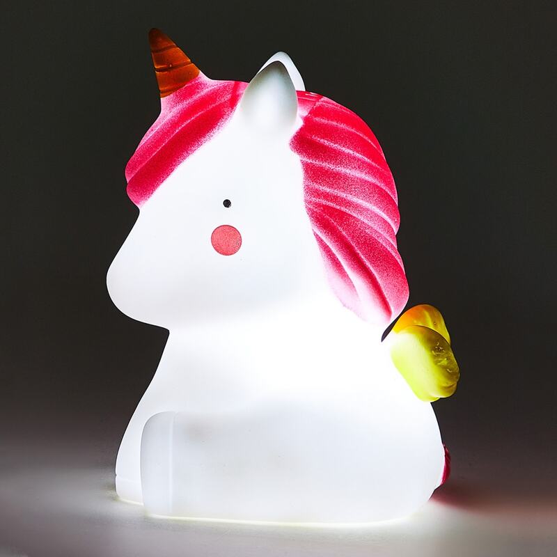 

Cartoon Unicorn Shaped Night Light, White