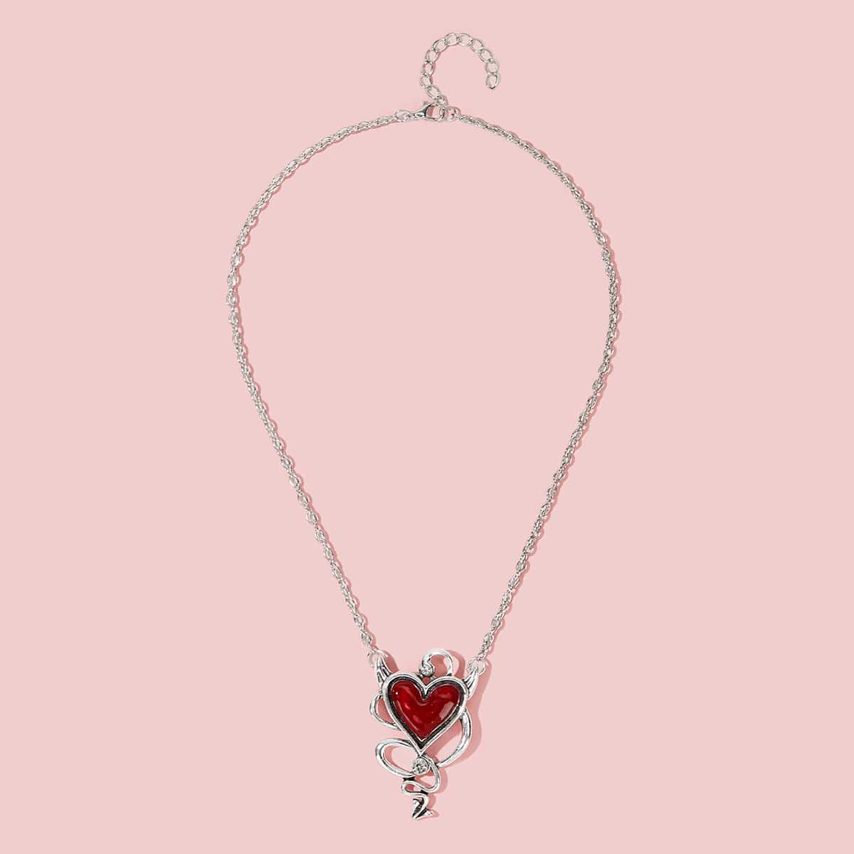 

Statement Heart Pendant Necklace, Multicolor