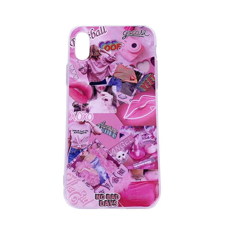 

Girl & Lip Pattern iPhone Case, Multicolor