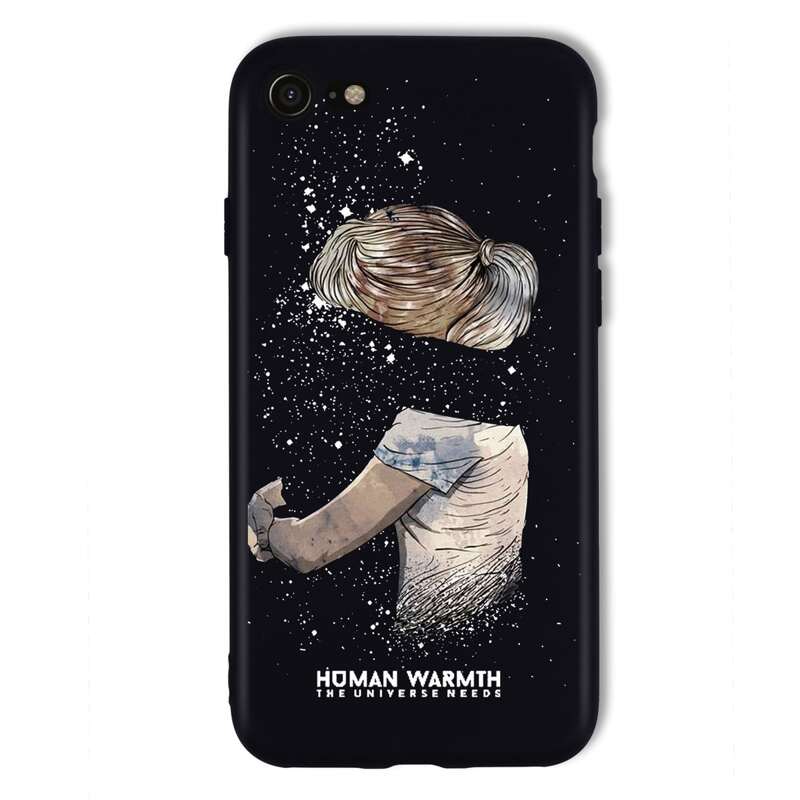 

Abstract Hug Print iPhone Case, Black