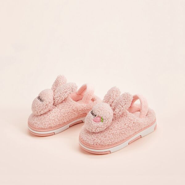 

Toddler Girls Embroidered Detail Fluffy Slippers