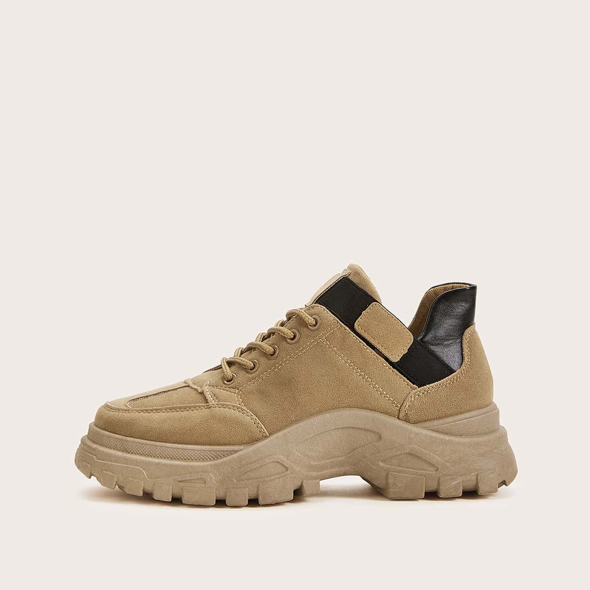 

Guys Lace-up Front Chunky Sneakers, Khaki
