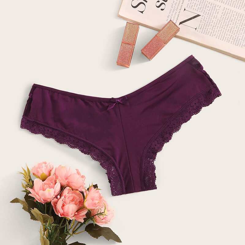 

Lace Trim Panty, Purple