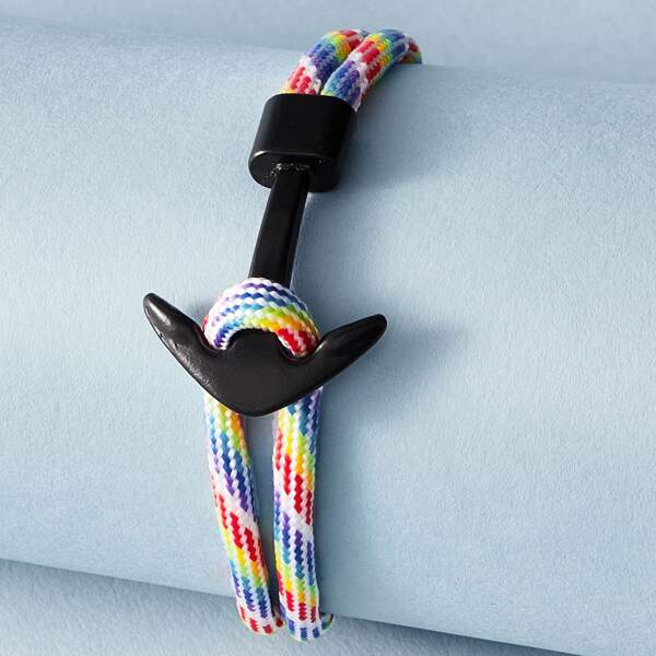 

1pc Anchor Decor String Bracelet, Multicolor