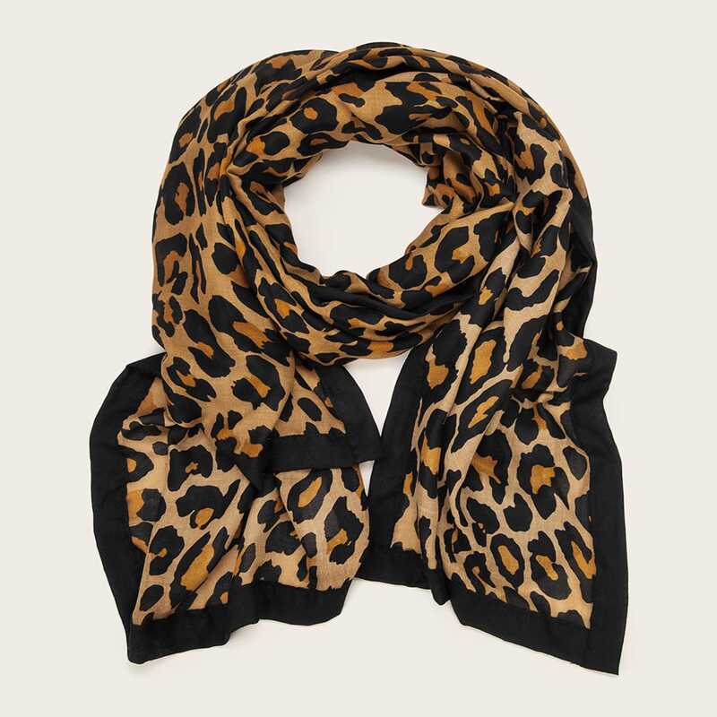 

Leopard Graphic Scarf, Multicolor