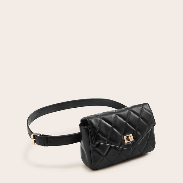 

Quilted Fanny Pack, Black