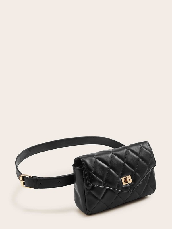 

Quilted Fanny Pack, Black