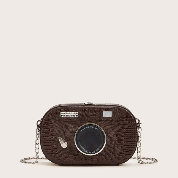 

Camera Design Lizard Chain Bag, Brown