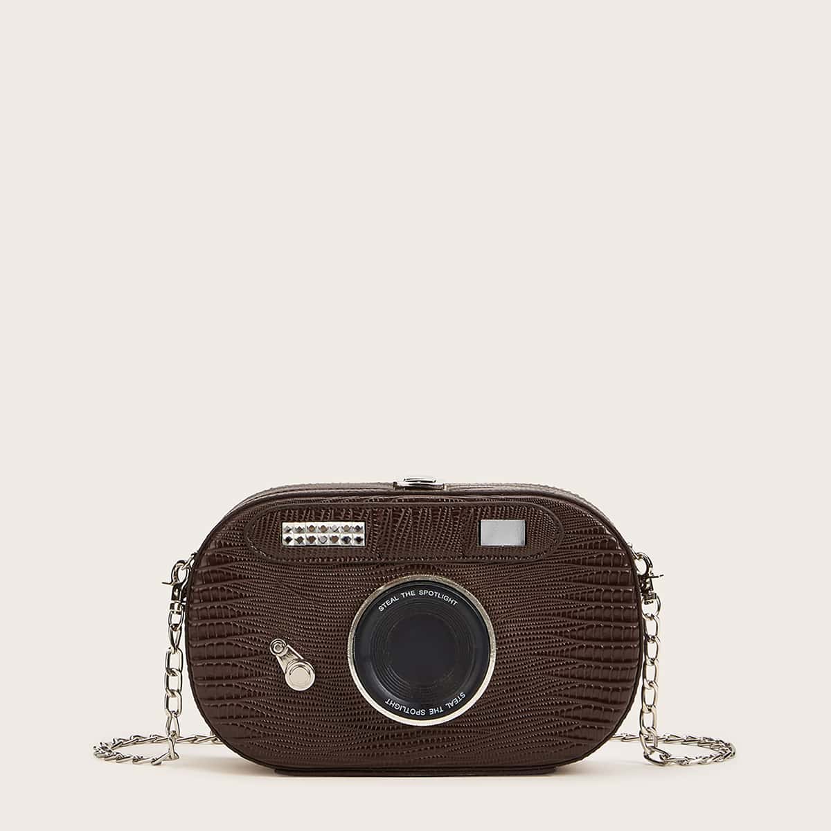 

Camera Design Lizard Chain Bag, Brown