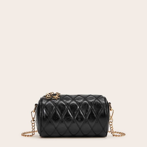 

Barrel Quilted Chain Bag