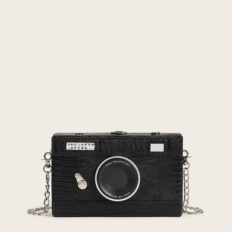

Camera Design Lizard Chain Bag, Black