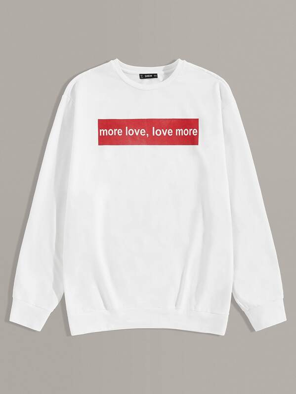 

Men Slogan Graphic Sweatshirt, White