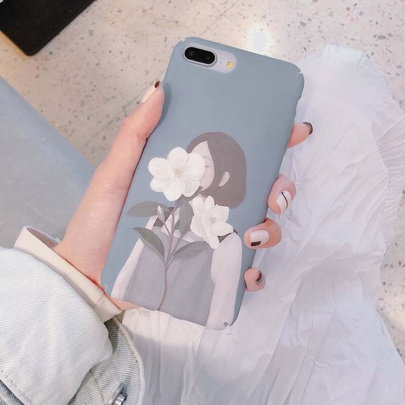 

1pc Flower & Figure Graphic iPhone Case
