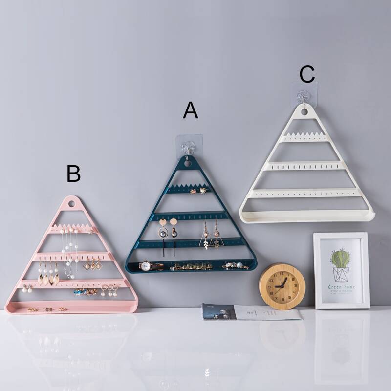 

1pc Triangle Jewelry Storage Rack, Multicolor